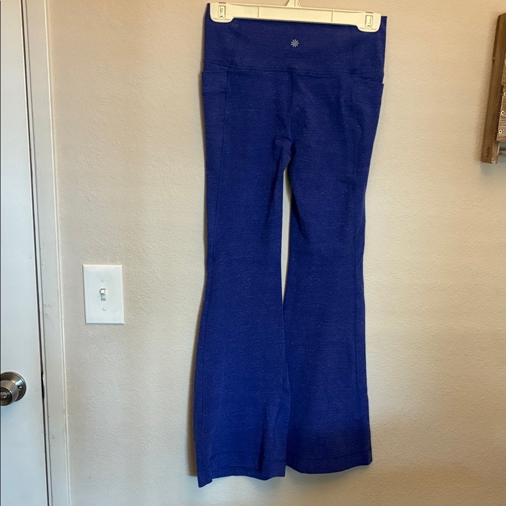 Athleta Girl purple Natural Play Stash Flare Pants size XL/14 - Picture 3 of 6